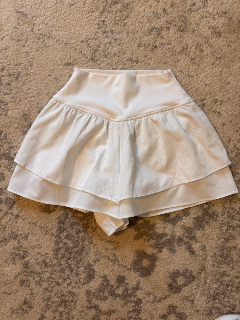 90 Degree By Reflex White Athletic Skort with Perforated Layer